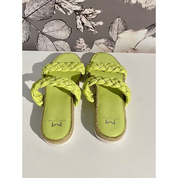 Marc Fisher Lime Green Jaimie Slide-on Espadrille Sandals - Picture 8 of 14